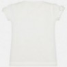 Koszulka bawełniana dla dziewczynek Mayoral 3010-69 Krem