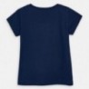 Koszulka bawełniana dla dziewczynek Mayoral 3017-33 granat