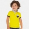 Koszulka polo z nadrukiem chłopięca Mayoral 3156-76 Żółty