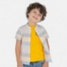 Koszula na stójce w paski chłopięca Mayoral 3162-90 Żółty