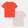 Komplet koszulek bawełnianych dla chłopca Mayoral 6066-89 pomarańcz