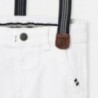 Spodnie chinos z szelkami chłopięce Mayoral 1545-76 Biały