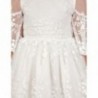 Sukienka tiulowa z haftem kwiaty dziewczynka Abel & Lula 5017-1 biała