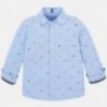 Koszula we wzory dla chłopców Mayoral 4123-19 Błękitny