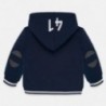 Bluza bawełniana z kapturem z aplikacjami dla chłopca Mayoral 2456-56 Granatowy