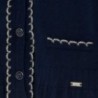 Sweter rozpinany z falbankami dziewczęcy Mayoral 2315-35 Granatowy