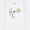 Koszulka bawełniana dla dziewczynki Mayoral 3024-59 Biały