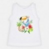 Koszulka bawełniana dla dziewczynki Mayoral 3025-18 Biały