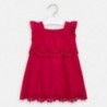 Sukienka popelinowa z haftem dziewczynka Mayoral 3952-49 czerwony