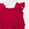 Sukienka popelinowa z haftem dziewczynka Mayoral 3952-49 czerwony