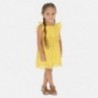 Sukienka popelinowa z haftem dziewczynka Mayoral 3952-46 Żółty