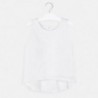 Koszulka bawełniana dla dziewczynki Mayoral 6028-93 biały