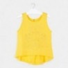 Koszulka bawełniana dla dziewczynki Mayoral 6028-92 Żółty