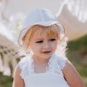 BARBARA Kapelusz bawełniany dla dziewczynki Jamiks JLC060 kolor biały