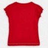 Koszulka bawełniana dla dziewczynki Mayoral 3008-48 czerwona