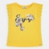 Koszulka bawełniana dla dziewczynki Mayoral 3024-60 Żółty