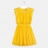 Sukienka z haftem dla dziewczyny Mayoral 6977-44 Żółty