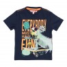 Dzianinowa koszulka dla chłopca Boboli 319025-2440 kolor granat