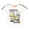 Dzianinowa koszulka dla chłopca Boboli 329071-1100 kolor biały