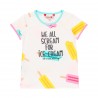 Koszulka dzianinowa dla dziewczynki Boboli 429162-1100 kolor biały