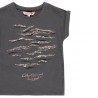 Koszulka z cekinami dla dziewczynki Boboli 449119-8076 kolor grafit