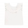 Dzianinowa koszulka dla dziewczynki Boboli 499035-1100 kolor biały