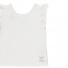 Dzianinowa koszulka dla dziewczynki Boboli 499035-1100 kolor biały