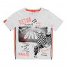 Dzianinowa koszulka dla chłopca Boboli 509138-8018 kolor szary melanż