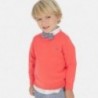 Sweter z lamówką chłopięcy Mayoral 311-74 Koralowy