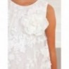 Sukienka tiul z haftem w kwiaty dziewczynka Abel & Lula 5050-1 biała