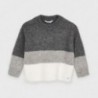 Sweter w paski dla dziewczynki Mayoral 4348-29 Ołowiany