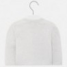 Sweterek ażurkowy dla dziewczynek Mayoral 1328-27 Srebny