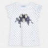 Koszulka w groszki dla dziewczynki Mayoral 3015-53 Biała/granat