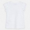 Koszulka w groszki dla dziewczynki Mayoral 3015-53 Biała/granat