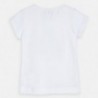 Koszulka z nadrukiem dla dziewczynki Mayoral 3017-37 Biała/granat