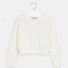 Sweter dzianinowy dla dziewczynki Mayoral 3321-84 Biały