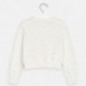 Sweter dzianinowy dla dziewczynki Mayoral 3321-84 Biały