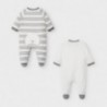 Komplet piżamek welurowych dla chłopców Mayoral 2763-31 krem/szary