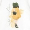 Koszulka z długim rękawem dla dziewczyn Mayoral 7062-30 krem/żółty