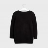 Sweter trykotowy z kieszeniami dla dziewczynki Mayoral 7335-27 Czarny