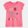 Koszulka z nadrukiem dziewczęca Mayoral 3018-53 różowa