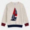 Sweter z haftem dla chłopców Mayoral 3316-87 beżowy