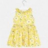 Sukienka popelinowa w kwiaty dla dziewczynek Mayoral 3951-68 żółta