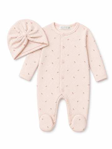 Pajac z czapeczką dziewczęce morela Murat Baby 10368-26326