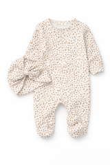 Pajac z czapeczką dziewczęce brąz Murat Baby 10368-26326-4