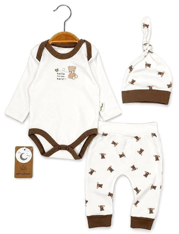 Komplet hello 3 części dziewczęcy krem Murat Baby 10739-31726-28
