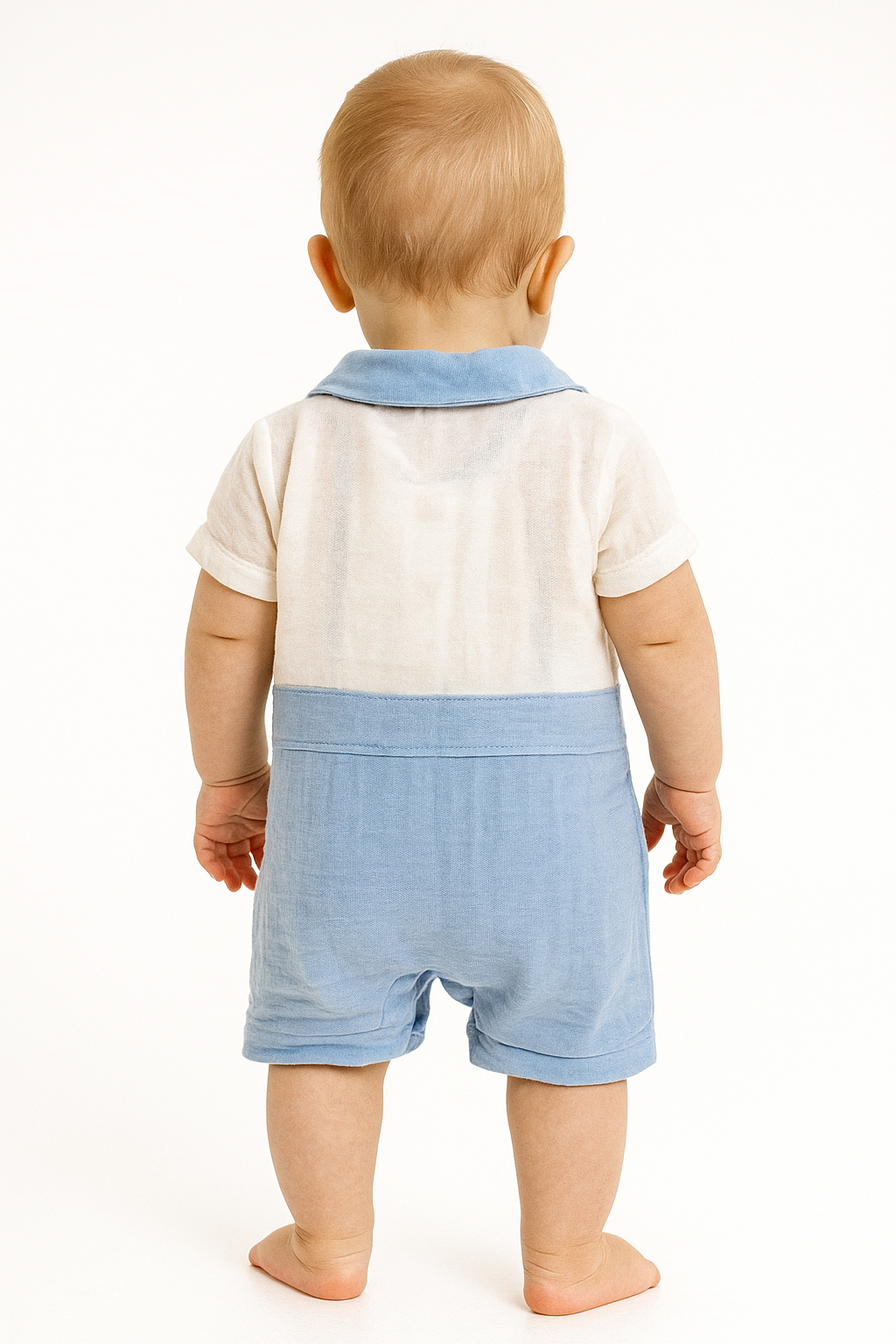 Pajac muślinowy chłopięcy niebieski Ersin baby 1104-5625-35