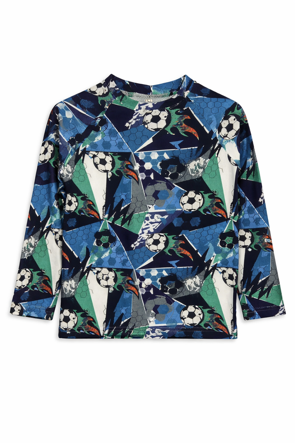 Bluzka piłka druk cyfrowy chłopięca niebieski Style Kids 1214-30126