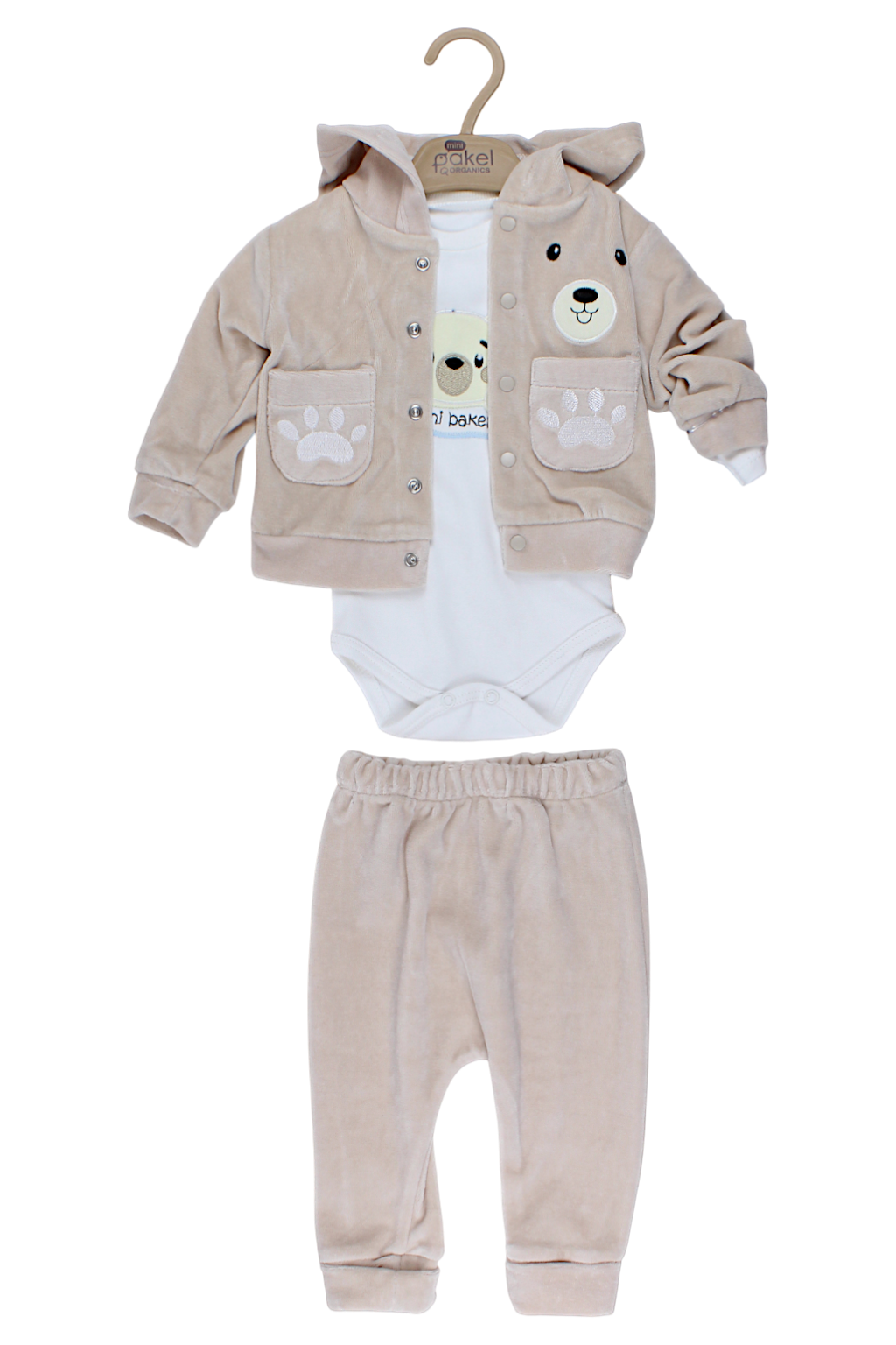 Dres welurowy Mis dziewczęcy beżowy Pakel 1290-28825