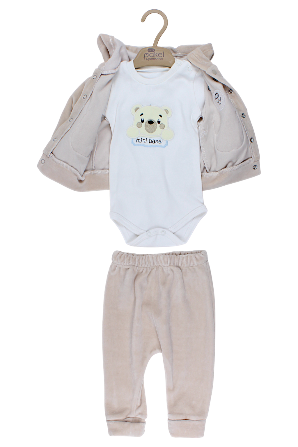 Dres welurowy Mis dziewczęcy beżowy Pakel 1290-28825